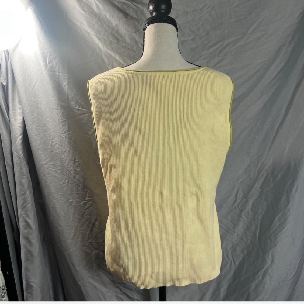 LOFT Cream Ribbed Knit Top - Picture 2 of 3